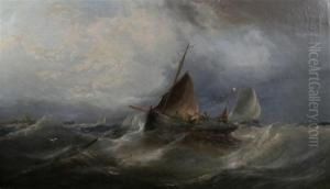 Fishing Boat On A Choppy Sea