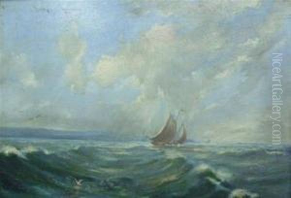 Sailing Vessel On A Choppy Sea - view 1
