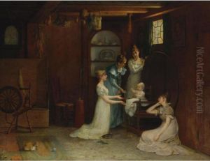 Playing With Baby by Francis Davis Millet