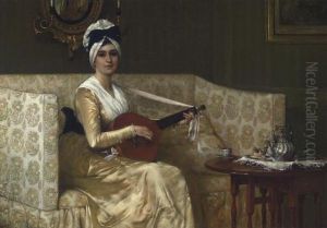 Portrait Of Mrs. Millet by Francis Davis Millet