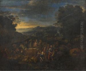 Caravane Dans Un Paysage Classique