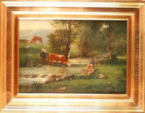 Repos Pres Del'etang by Jean-Francois Millet