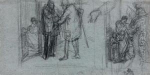 Agar Et Ismael by Jean-Francois Millet