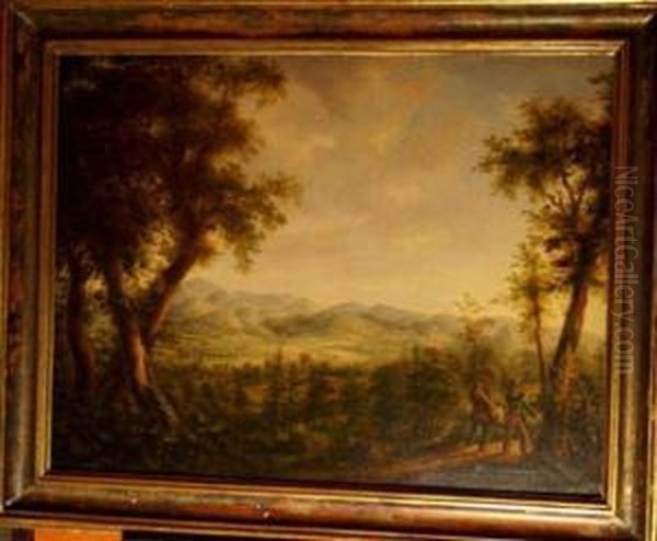 Moravian Landscapewith Two Hunters - view 1