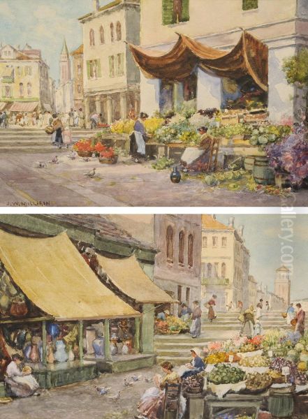 A Venetian Market Place - view 1