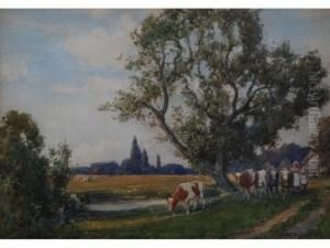 'afternoon Near Shotwick' And 'milking Time 'afternoon Near Shotwick' And 'milking Time