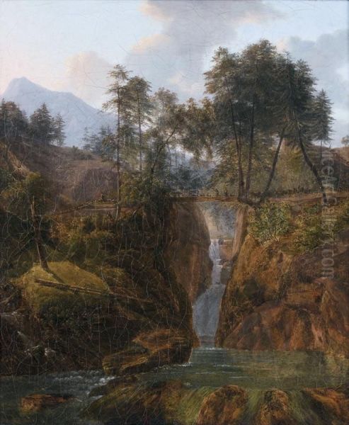 Paysage De Hautes Montagnes Avec Cascade - view 1