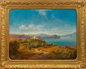 Italienischelandschaft
Blick Auf Die Bucht Eines Oberitalienischen Sees by Karl Millner