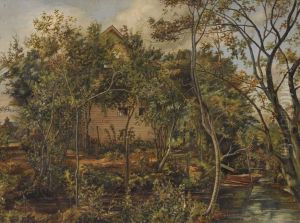 House By A Stream by Charles A. Mills