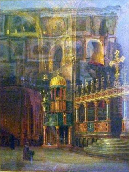 Interior With Nobleman Kneeling Before The Altar - view 1