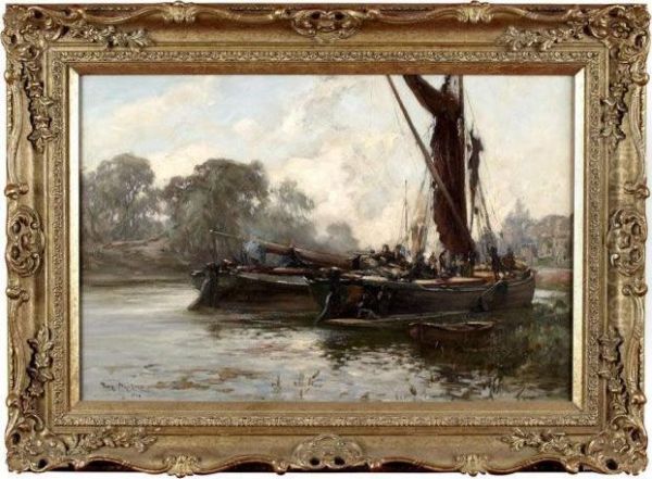 Repairing The Barges - view 1