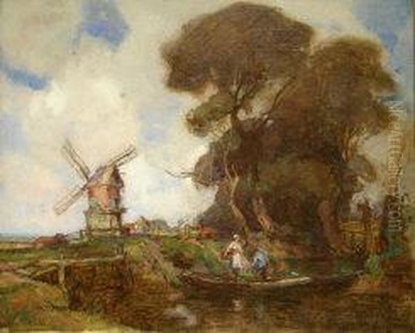 Ferry By A Windmill - view 1