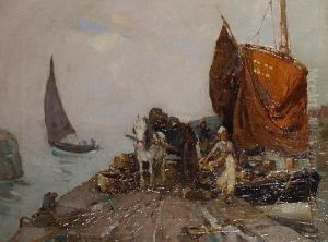 St. Monans Harbour, Pittenweem by William Watt Milne