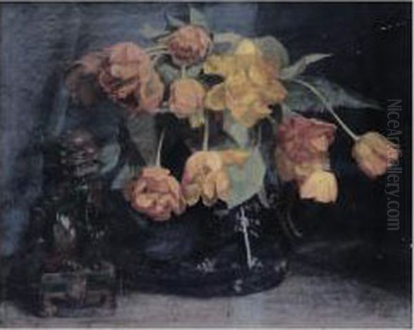 Still Life Of Tulips In A Vase - view 1