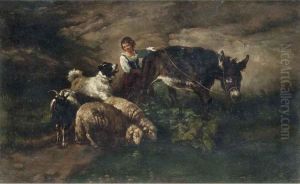 Contadinella E Animali by Antonio Milone