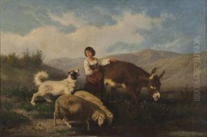 Contadinella Con Animali by Antonio Milone