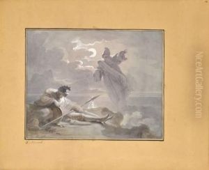Moine Apparaissant A Un Soldat Visione Nella Luciada Di Camoe by Tommaso Minardi