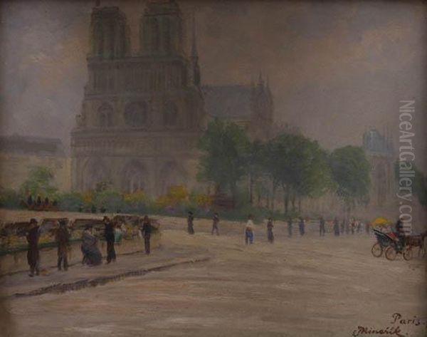 In Front Of Notre Dame In Paris - view 1