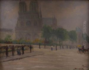 In Front Of Notre Dame In Paris In Front Of Notre Dame In Paris