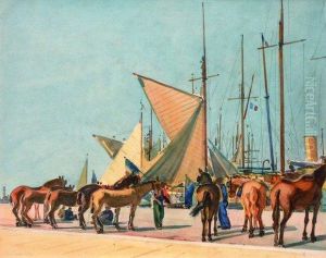 Chevaux Sur Le Port (nice ?) by Tony Minartz