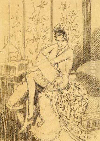 Jeune Fille Assise, Danseuse Assise. - view 1