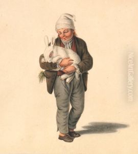 Knabe Mit Weisser Mutze by Gottfried Mind or Mindt