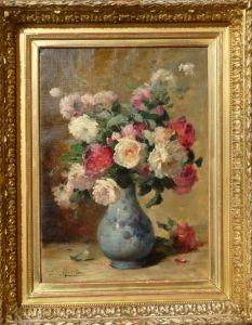 Fleurs Dans Un Vase En Porcelaine