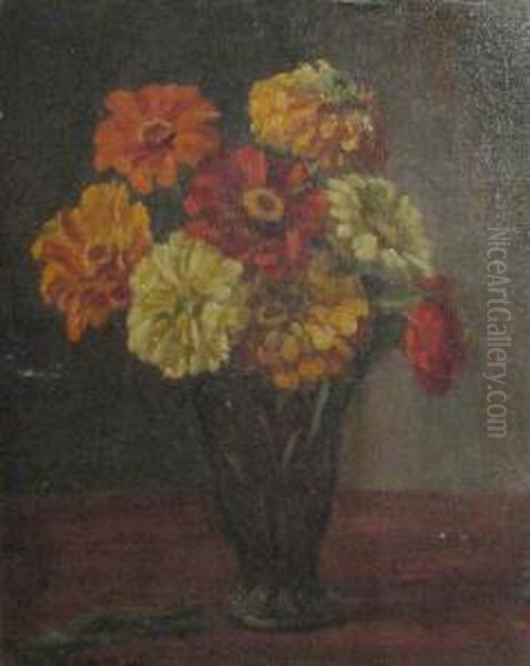 Vase With Chrisanthemas - view 1