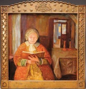 Femme Priant Avant Le Shabbat by Maurice Minkowski