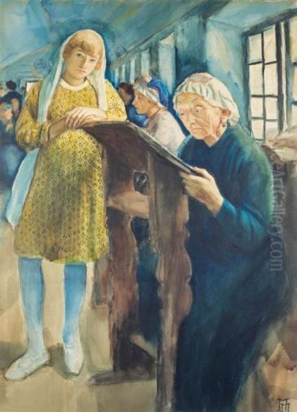 Family In A Synagogue - view 1