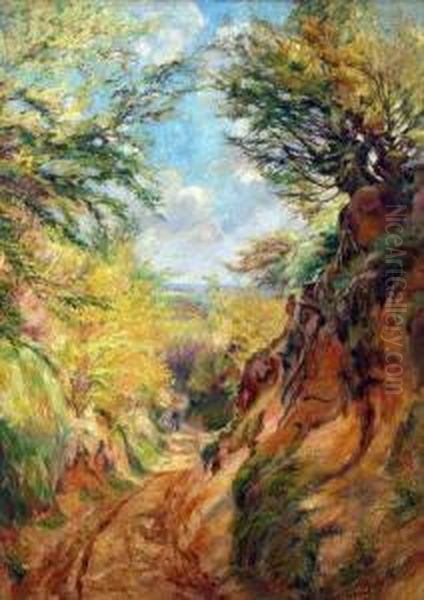 Figure In Woodland Track - view 1