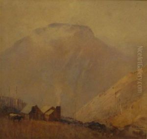 A Cottage In Mountain Landscape by Benjamin Edwin Minns