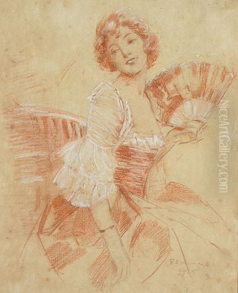 Woman With Fan - view 1