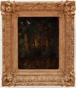 Nocturnal Swamp Scene by Robert Crannell Minor Sr.