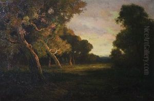 Forest At Dusk by Robert Crannell Minor Sr.