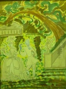 Couple Dans Un Parc by Isaac Mintchine
