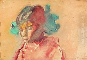 Retrato De Maria Brugues Mir, Sobrina Del Artista by Joaquim Mir