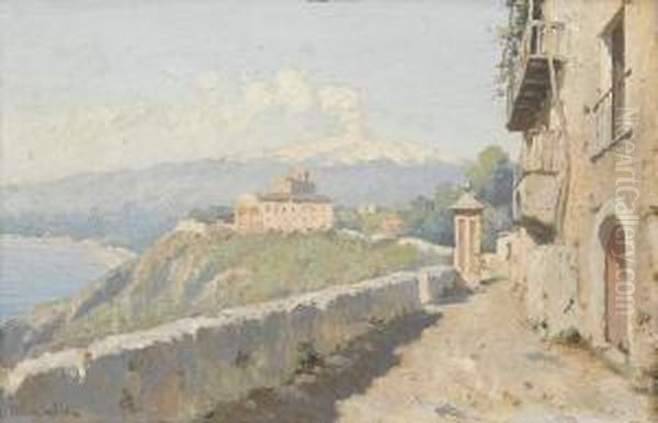 Ansicht Des Klosters San Domenico Bei Taormina Mit Aetna - view 1