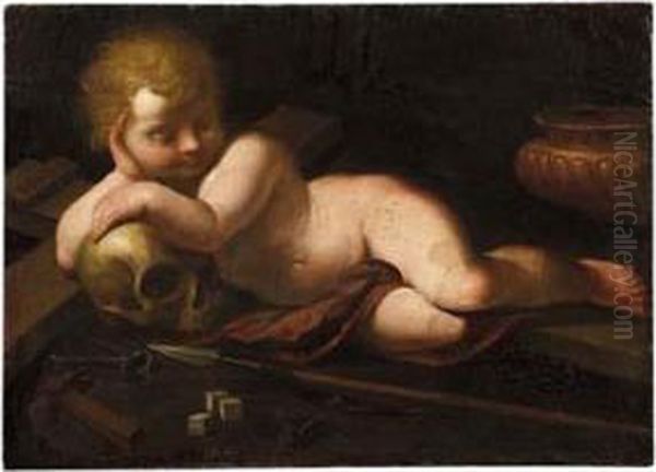 Vanitas Con Gesu Bambino E I Simboli Della Passione - view 1