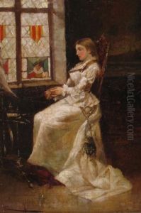 Young Lady By The Window by Enrique Miralles Darmanin