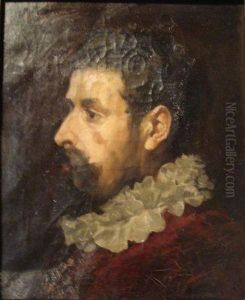 Portrait D'homme A La Fraise by Jose Miralles Darmanin