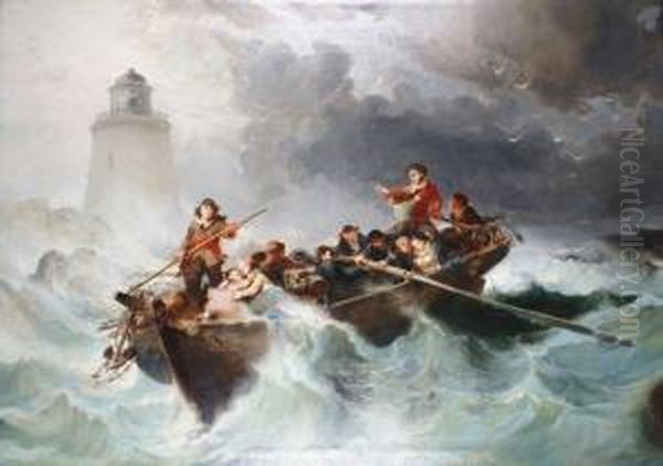 La Chaloupe Des Naufrages Au Pied Duphare En Bretagne - view 1