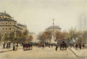 La Place Du Chatelet, Paris by Joaquim Miro