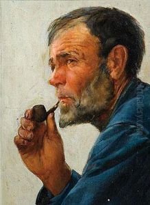 Viejo Con Pipa by Joaquin Miro