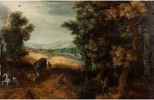 Paesaggio Con Viaggiatori Assaliti Da Banditi
