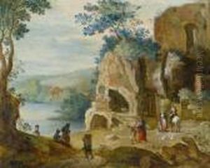 Felsige Landschaft Mit Staffage by Anton Mirou