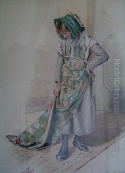 Young Woman In Corridor - view 1