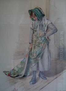 Young Woman In Corridor by Domenico Miserocchi