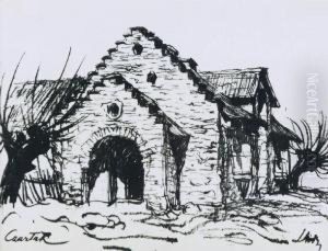 Widok Dworku -z Teki Litografii Czartaka by Ludwik Misky