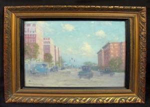 A City Street Scene by Arthur Mitchell